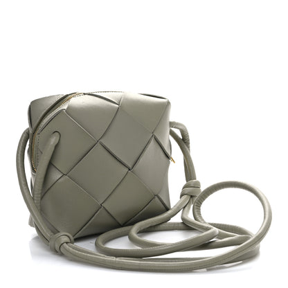 Bottega Veneta Lambskin Maxi Intrecciato Mini Cassette Camera Bag Travertine 3 of 11