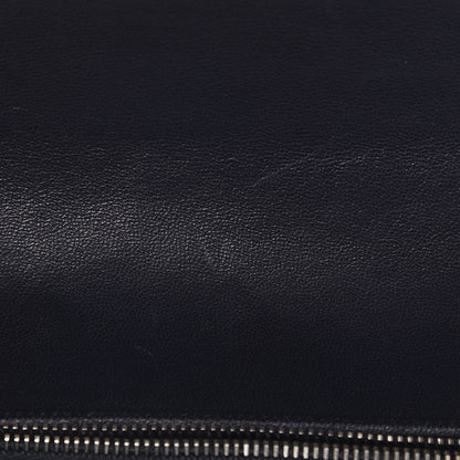 Saint Laurent Sheepskin Matelasse Chevron Monogram Large College Satchel Navy Blue 9 of 13