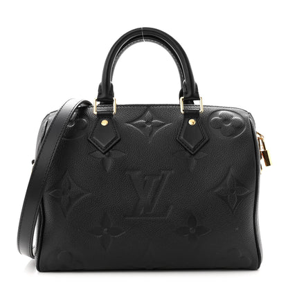 Louis Vuitton Empreinte Monogram Giant Speedy Bandouliere 25 Black 1 of 9