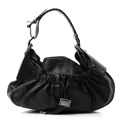Burberry Calfskin Warrior Hobo Black 1 of 18