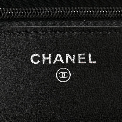 Chanel Lambskin Quilted Wallet On Chain WOC Black 6 of 11
