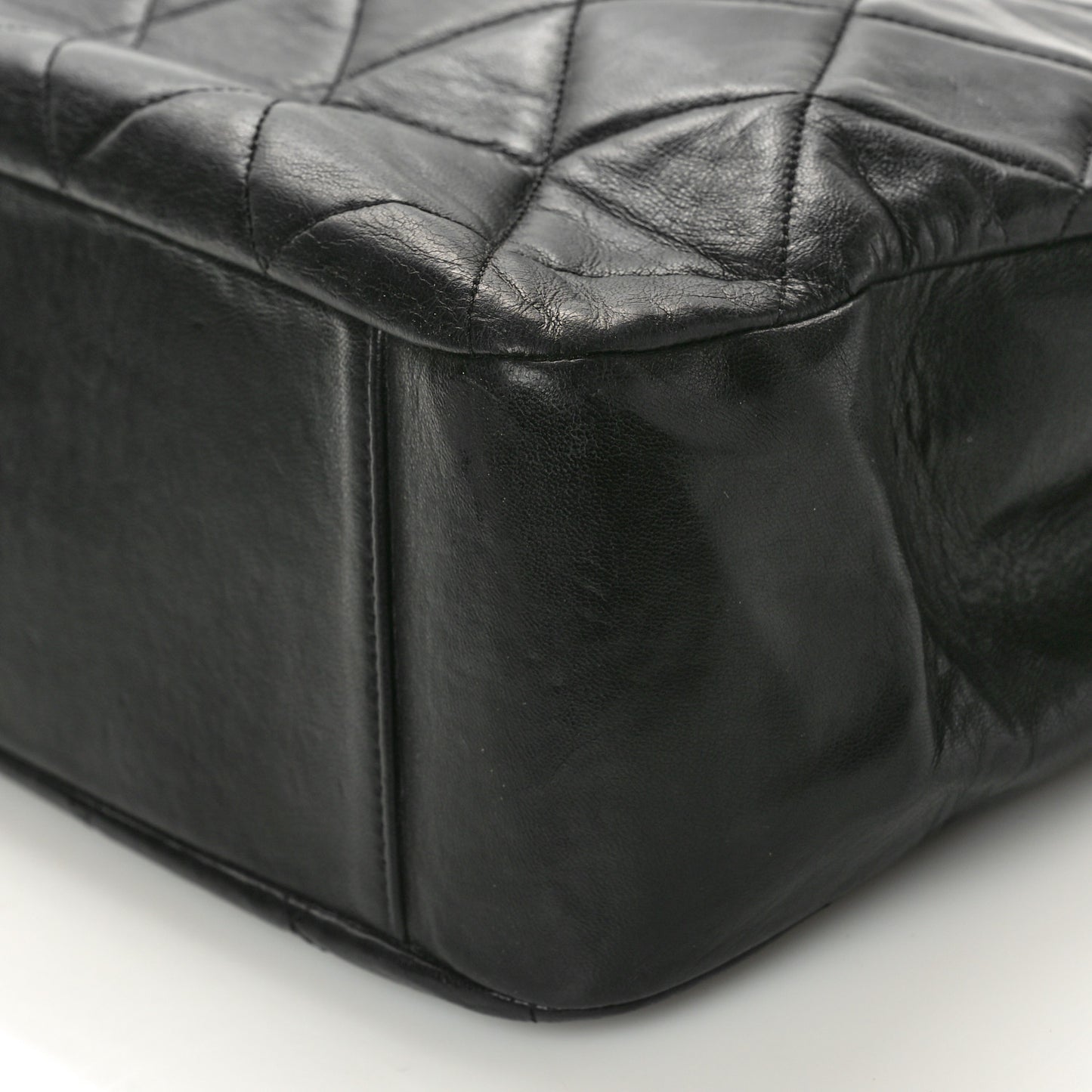 Lambskin Quilted Shoulder Bag Black