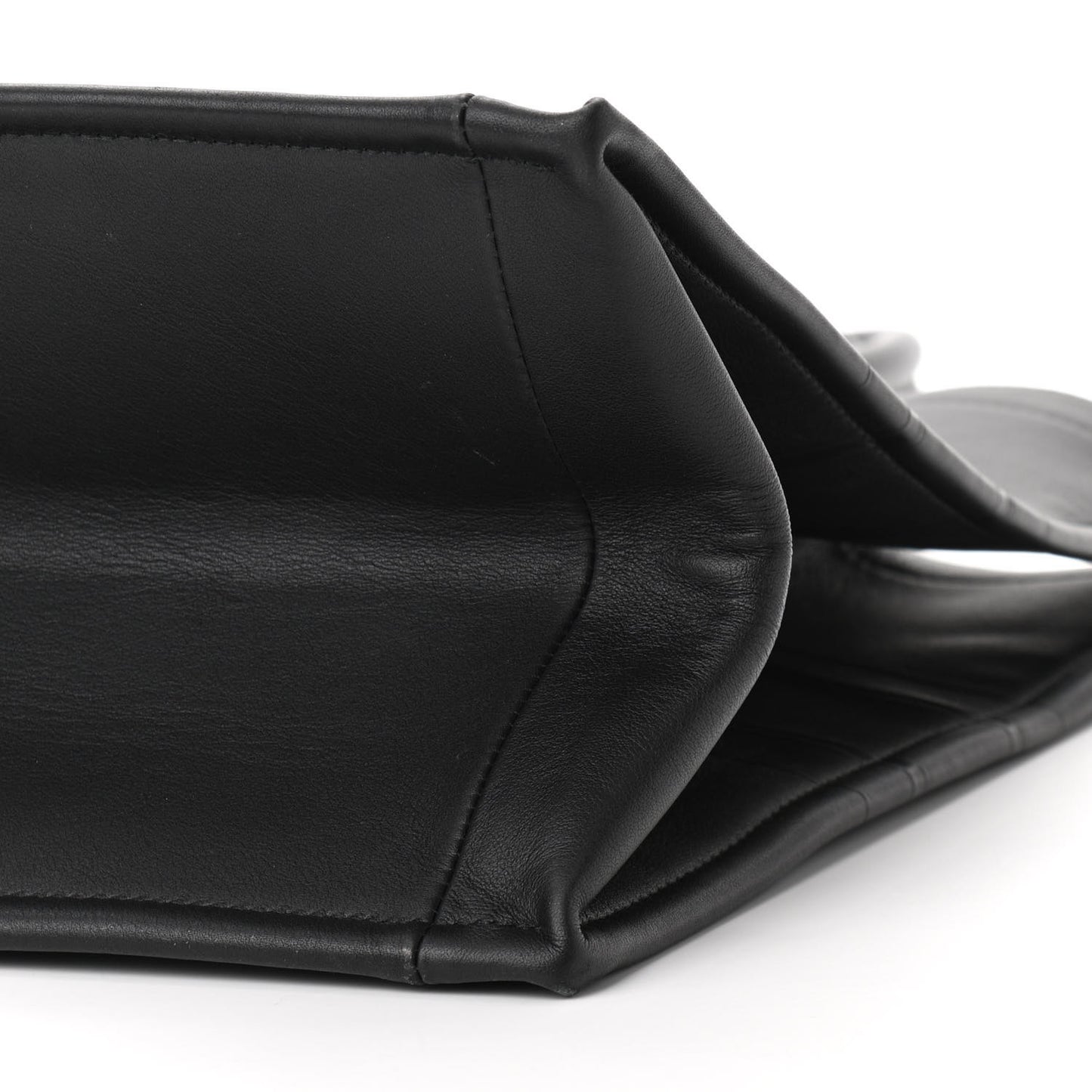 Calfskin Embossed Large Book Tote Black