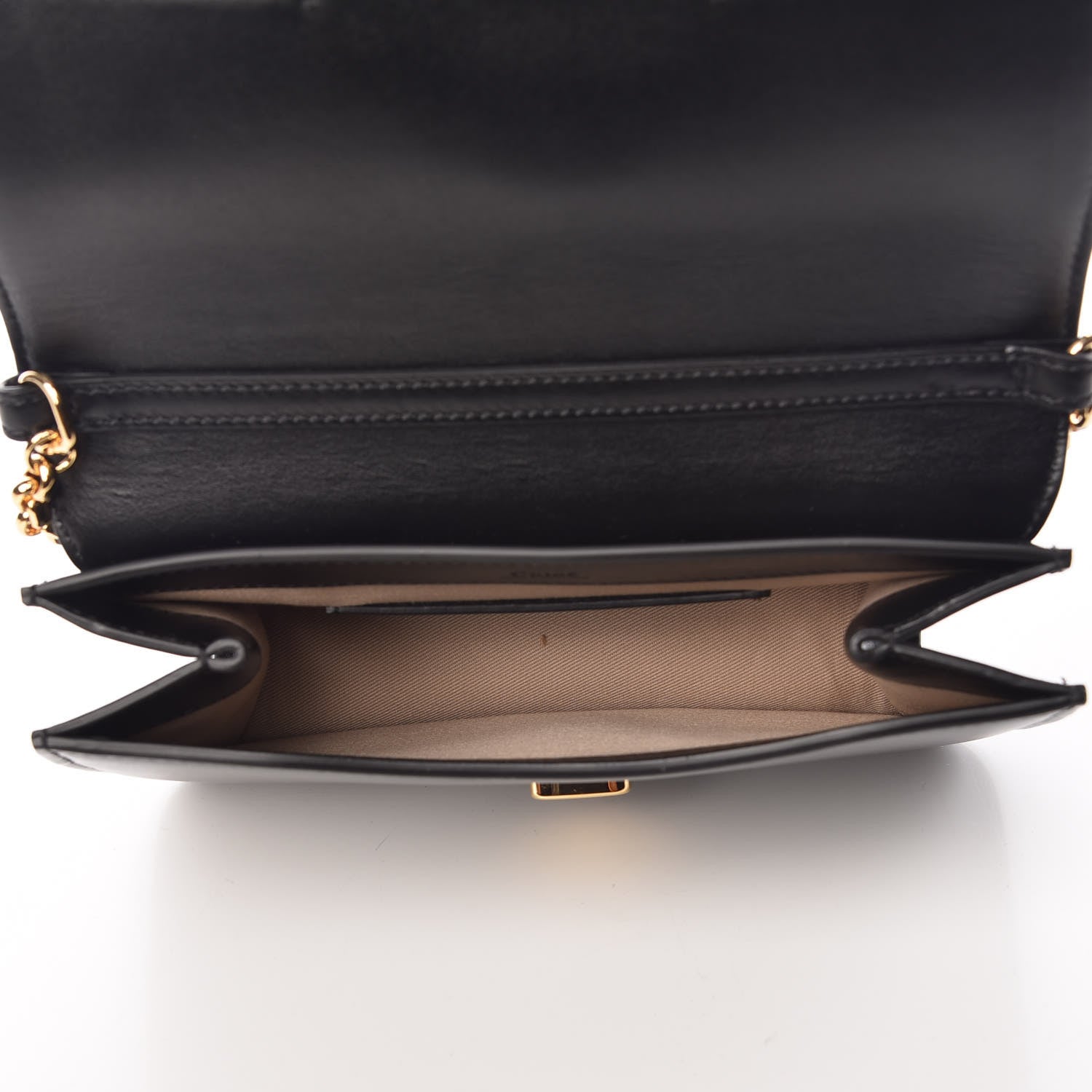 Chloe Calfskin Suede C Clutch With Chain Black 5 of 9