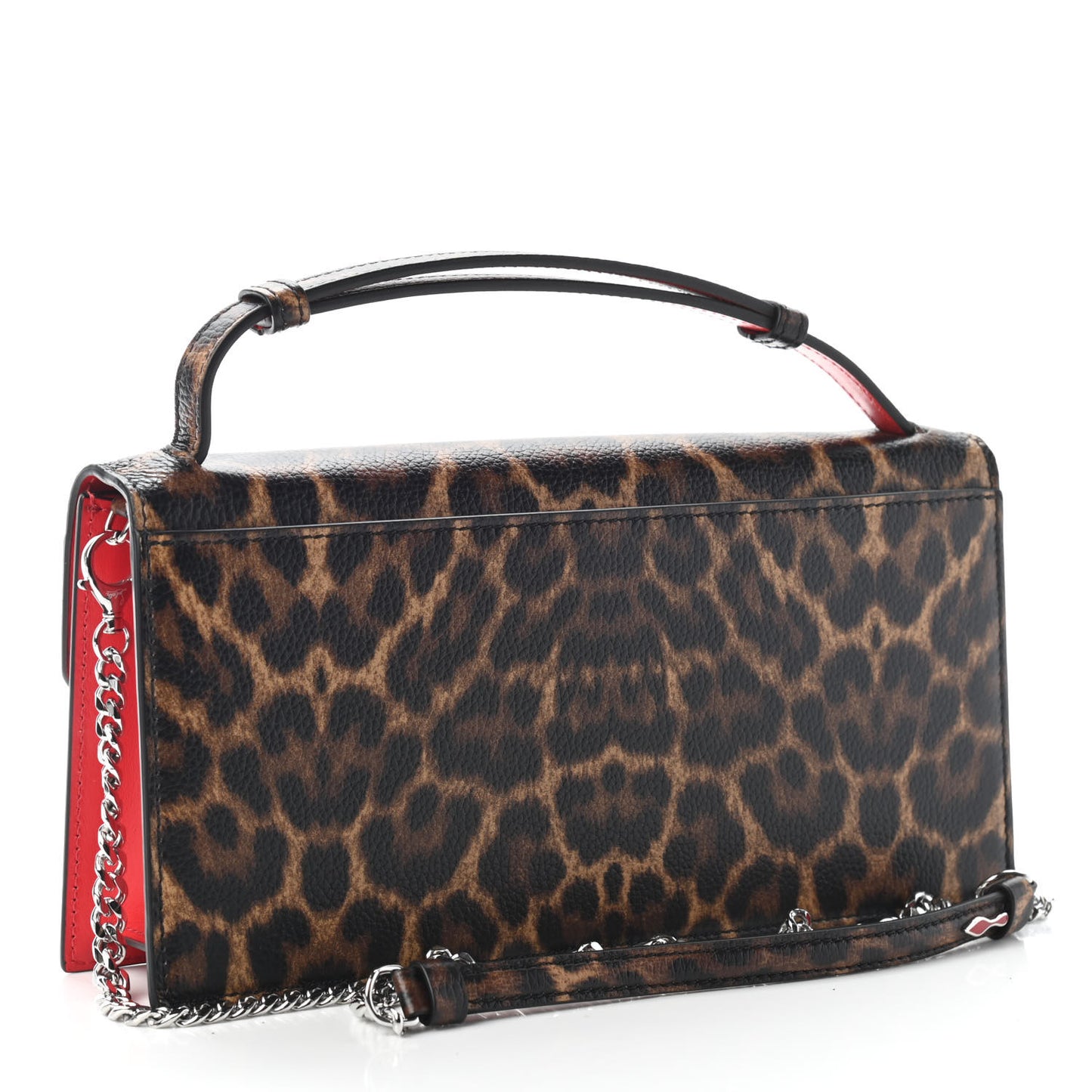 Calfskin Leopard Elisa Baguette Brown