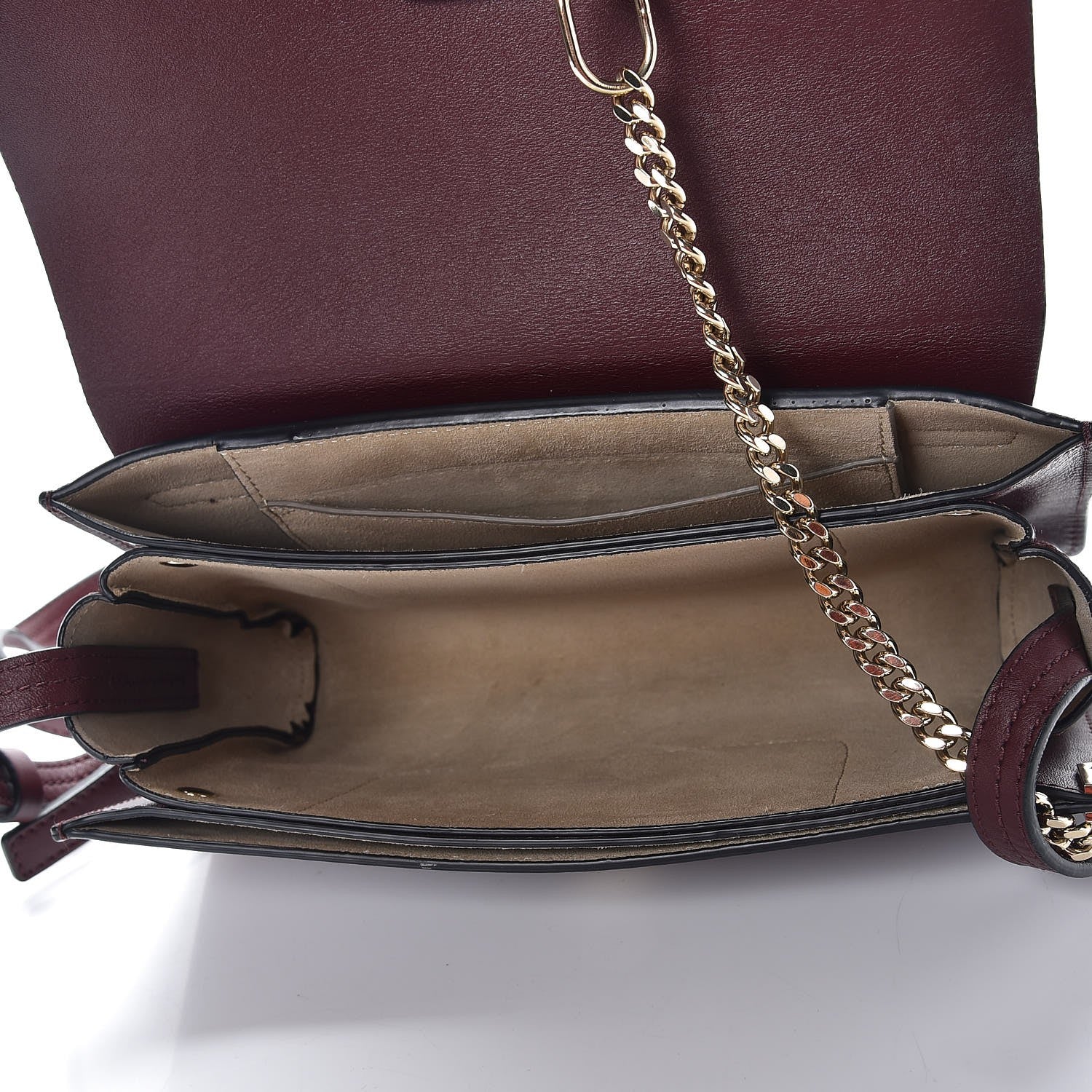 Chloe Suede Calfskin Small Faye Shoulder Bag Intense Violine 12 of 15