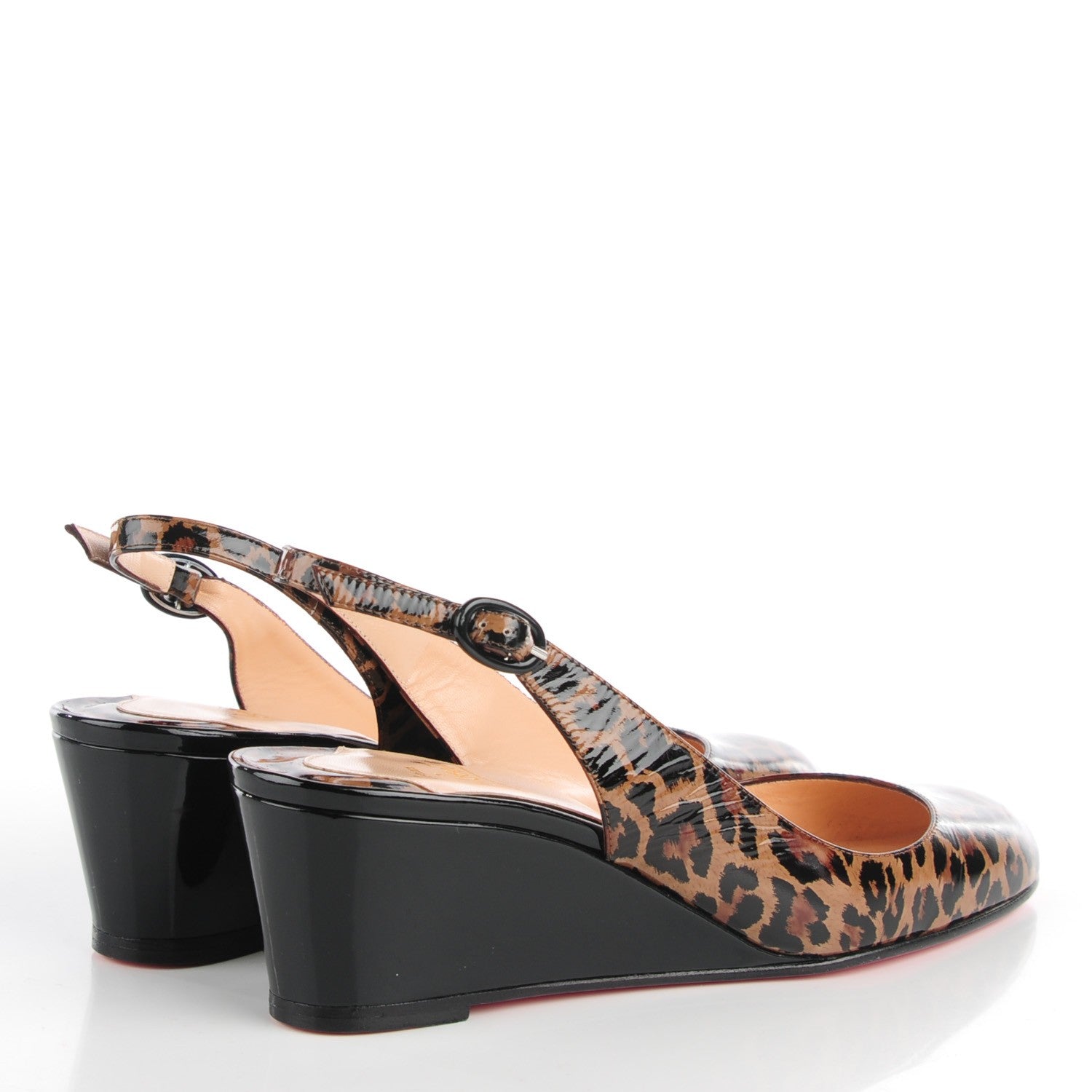 Christian Louboutin Patent Cynthia Sling Back Wedges 39 4 of 7