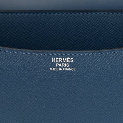 Hermes Epsom Enamel Constance 24 Deep Blue 6 of 12