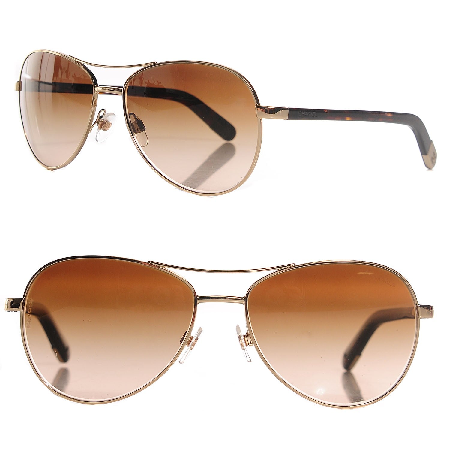 Chanel Aviator Sunglasses 4201 Tortoise 1 of 5