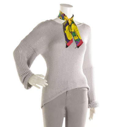Hermes Silk Graff Graffiti Twilly Noir Jaune Vert 2 of 6