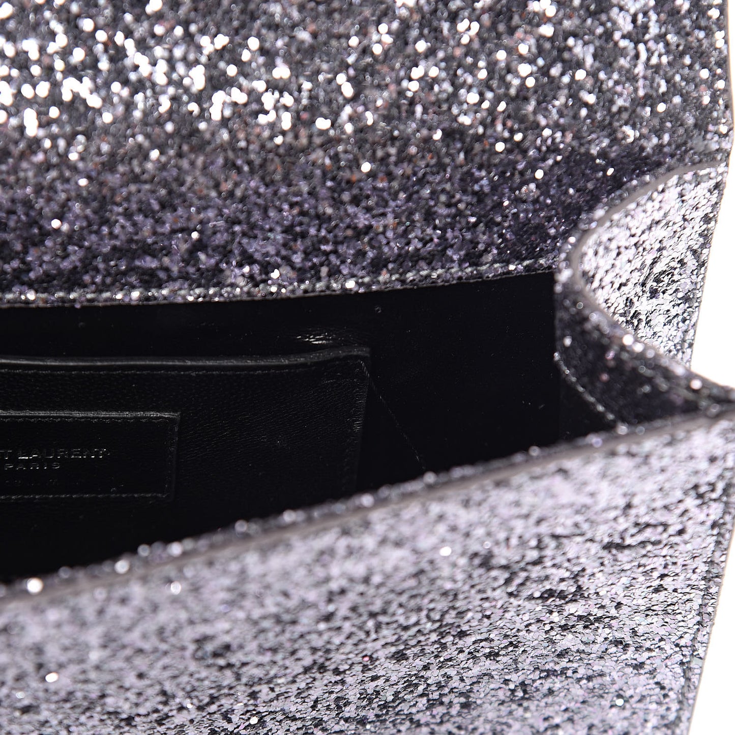 Glitter Classic Kate Monogram Clutch Sunset Grey