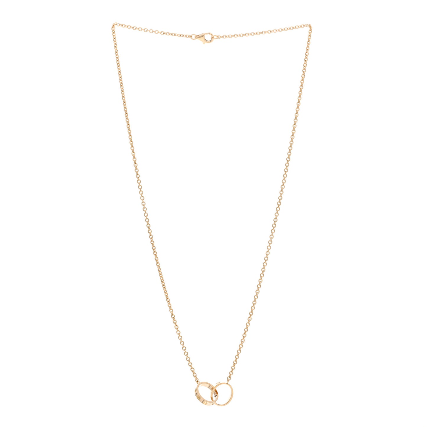18K Yellow Gold Interlocking LOVE Necklace