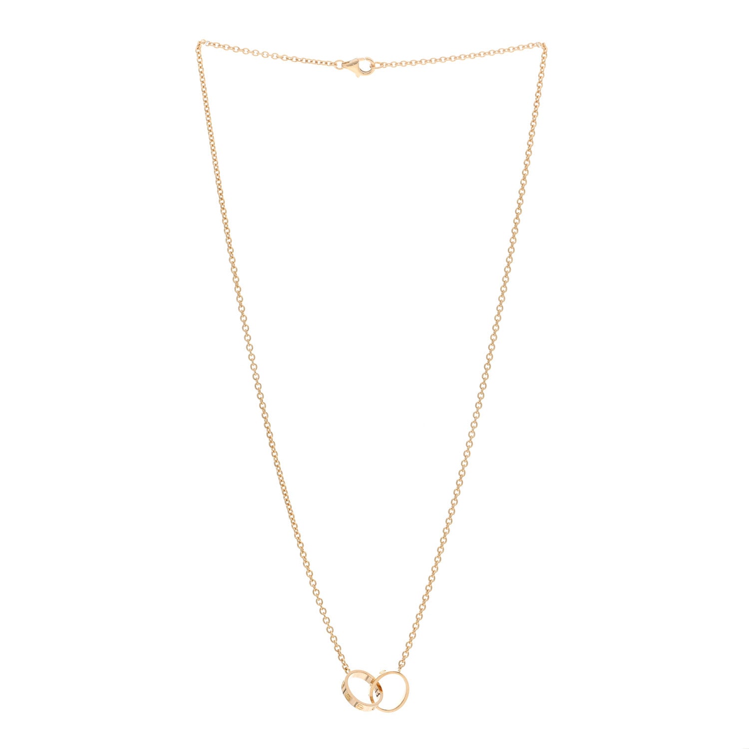 Cartier 18K Yellow Gold Interlocking LOVE Necklace 3 of 5