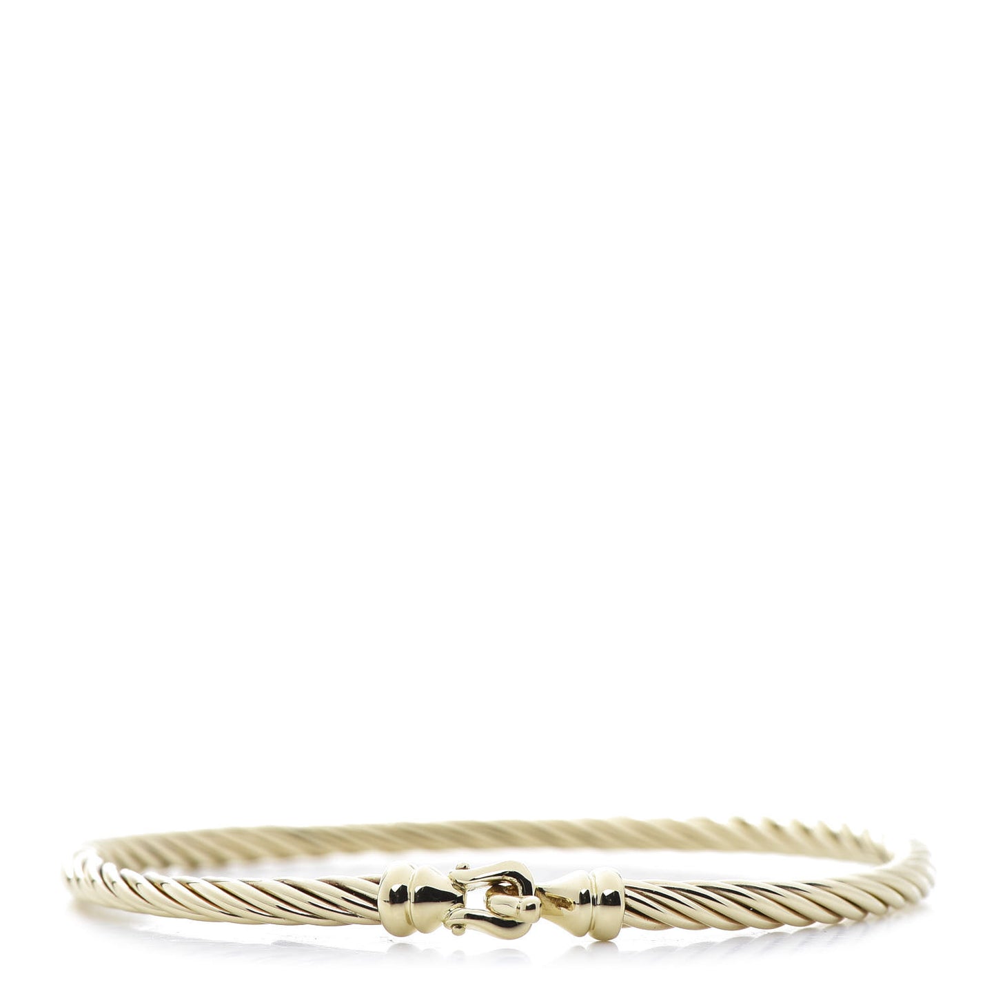 18K Yellow Gold 3mm Kids Cable Buckle Bracelet