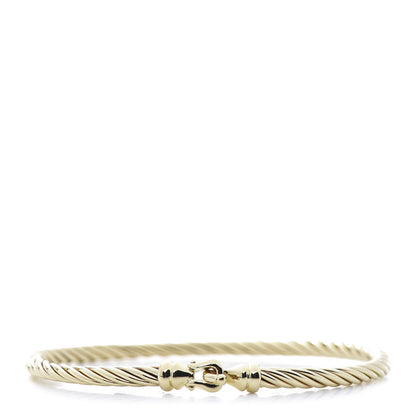 David Yurman 18K Yellow Gold 3mm Kids Cable Buckle Bracelet 1 of 4
