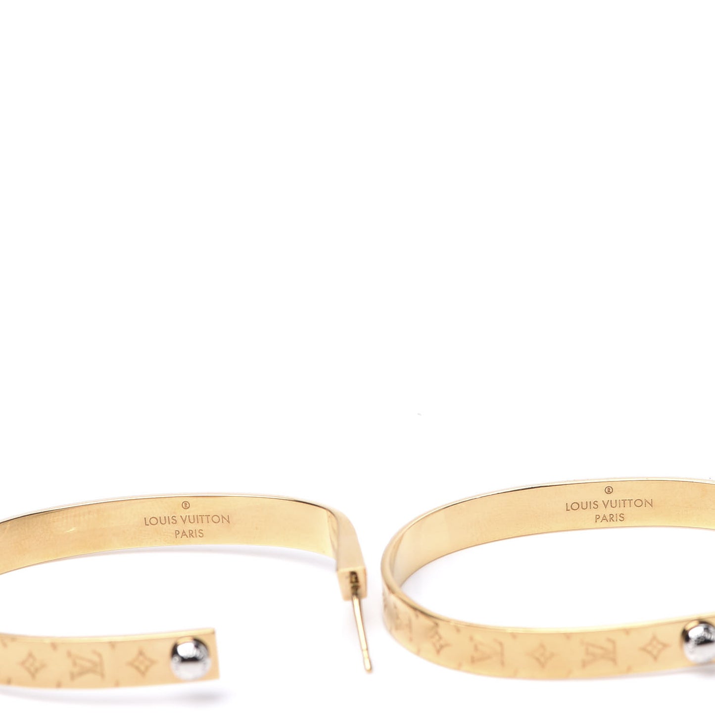 Nanogram Hoop Earrings Gold