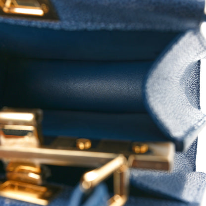 Fendi Stingray Shiny Nappa Petite Peekaboo I SEE U Satchel Mirto 6 of 10