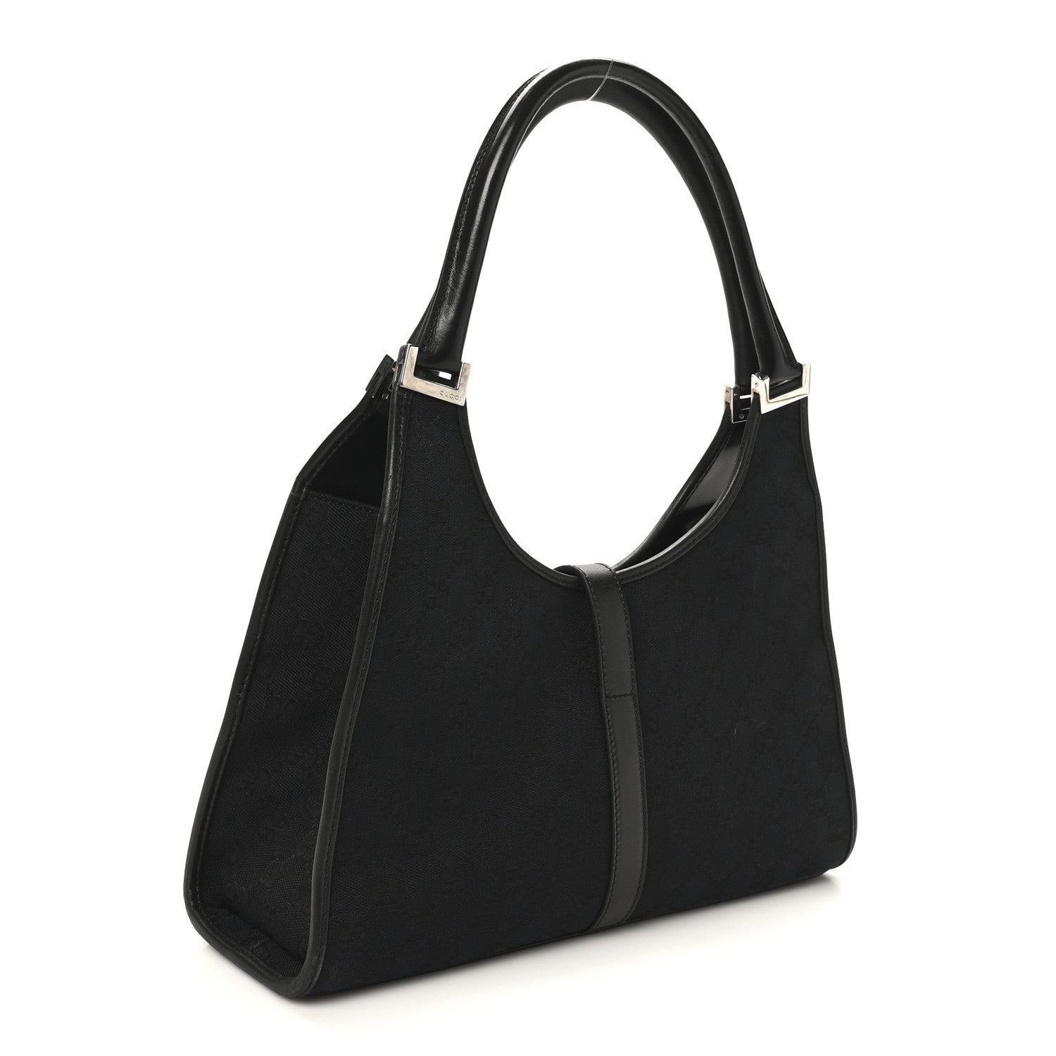 Gucci Monogram Bardot Shoulder Bag Black 3 of 10