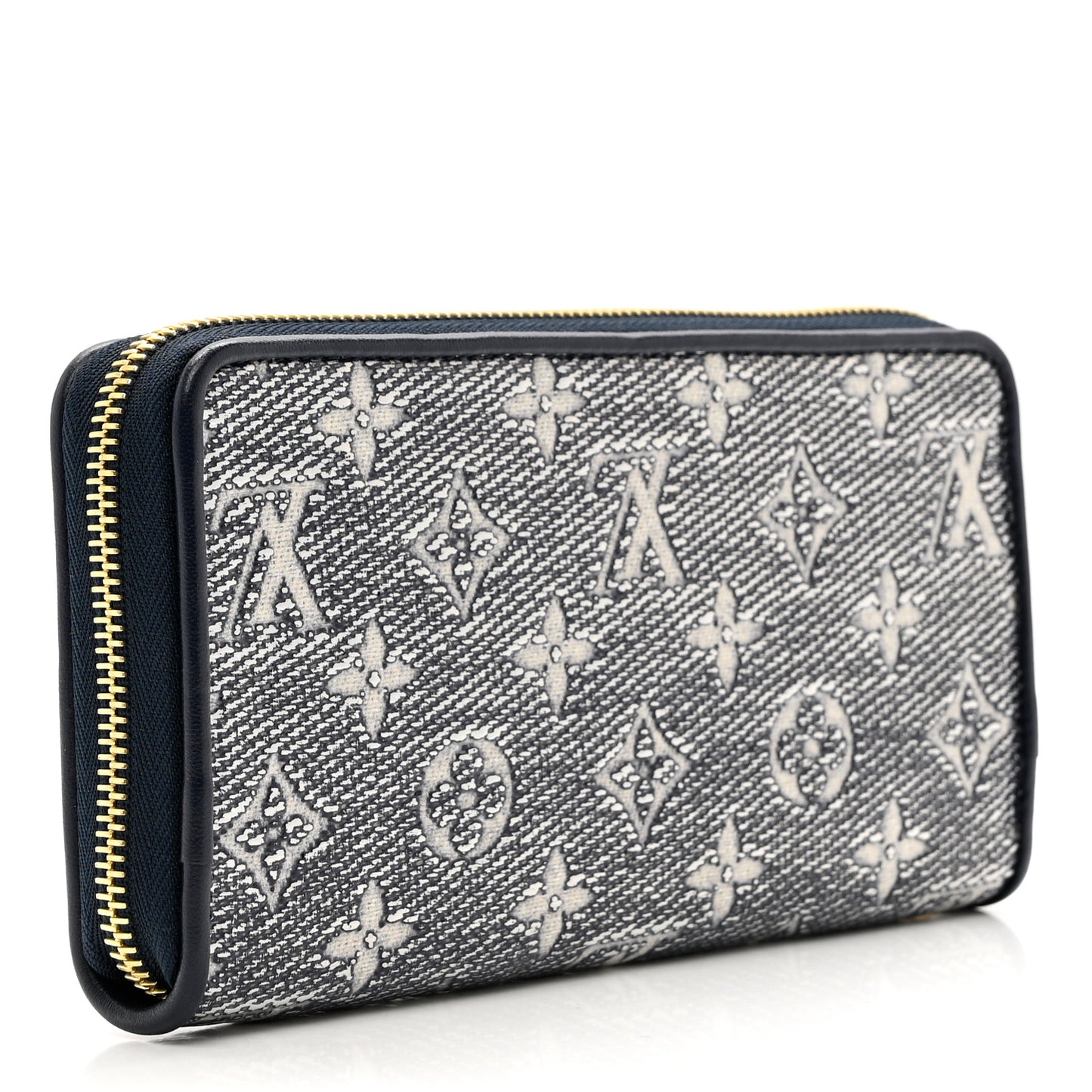 Hollographic Monoglam Zippy Wallet Blue
