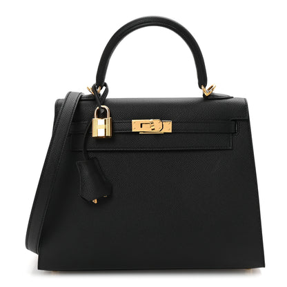 Hermes Epsom Kelly Sellier 25 Black 1 of 10