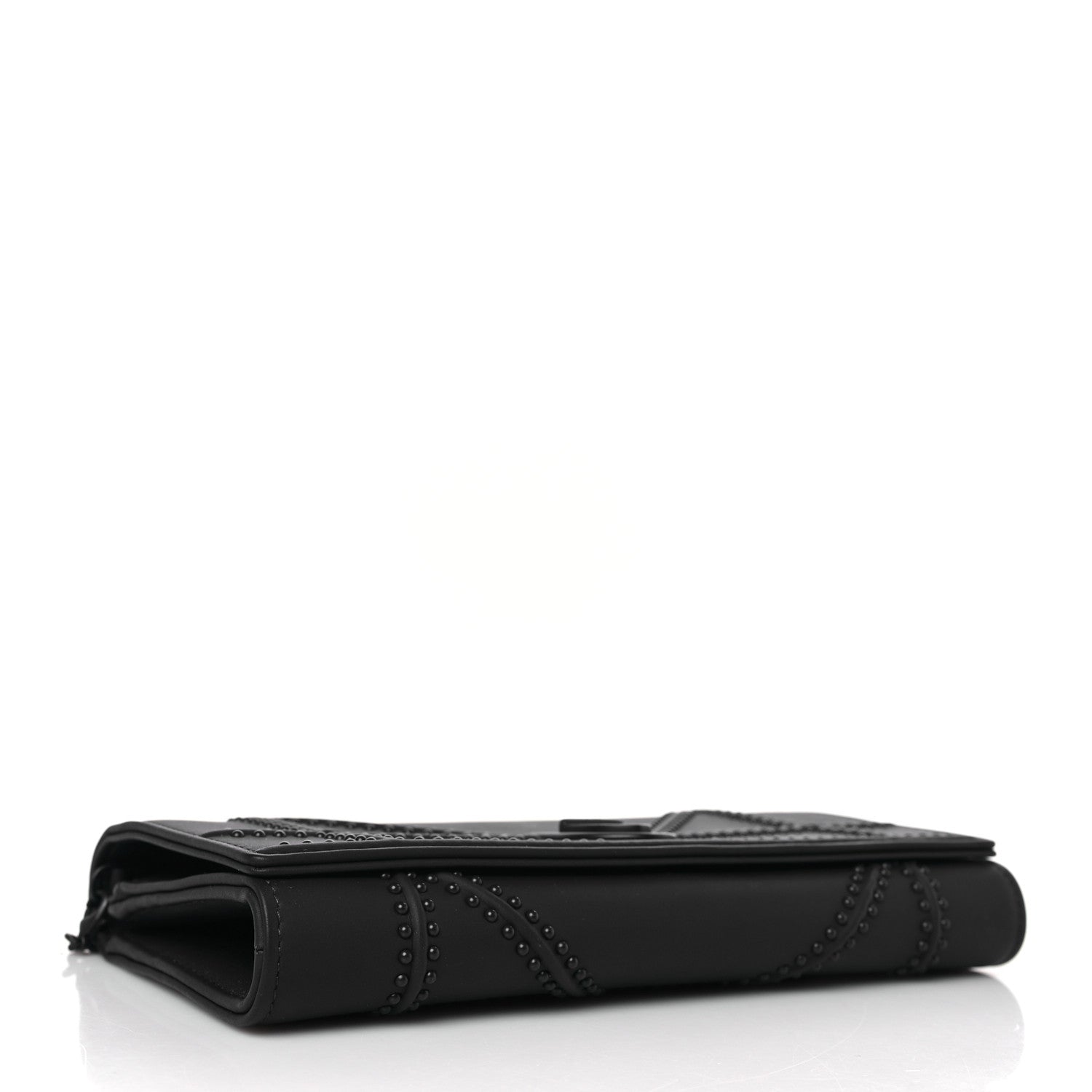 Christian Dior Matte Calfskin Studded Diorama Croisiere Chain Wallet Indigo 4 of 10