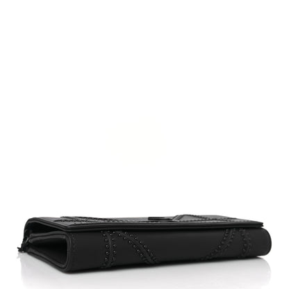 Christian Dior Matte Calfskin Studded Diorama Croisiere Chain Wallet Indigo 4 of 10