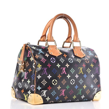 Louis Vuitton Monogram Multicolor Speedy 30 Black 3 of 17