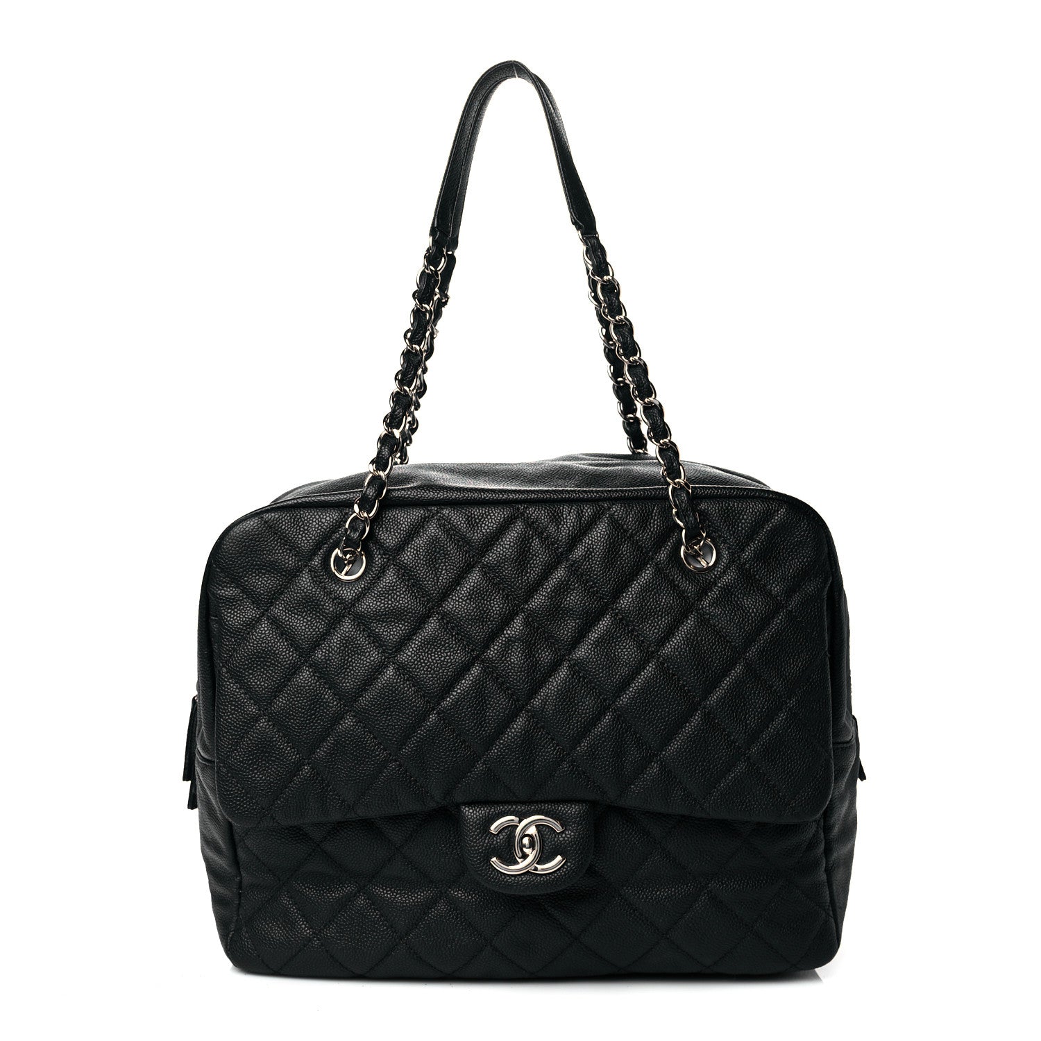 Chanel Caviar Quilted Travel Flap Tote Black 1 of 10