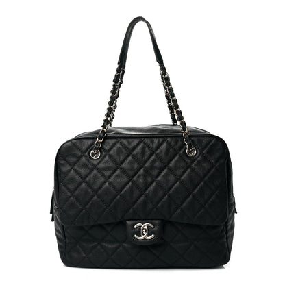 Chanel Caviar Quilted Travel Flap Tote Black 1 of 10