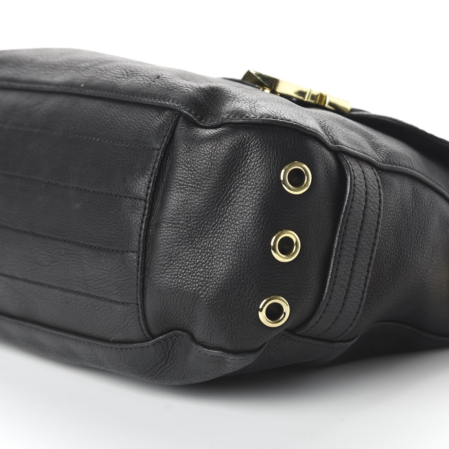 Soft Grain Calfskin Tillie Satchel Black