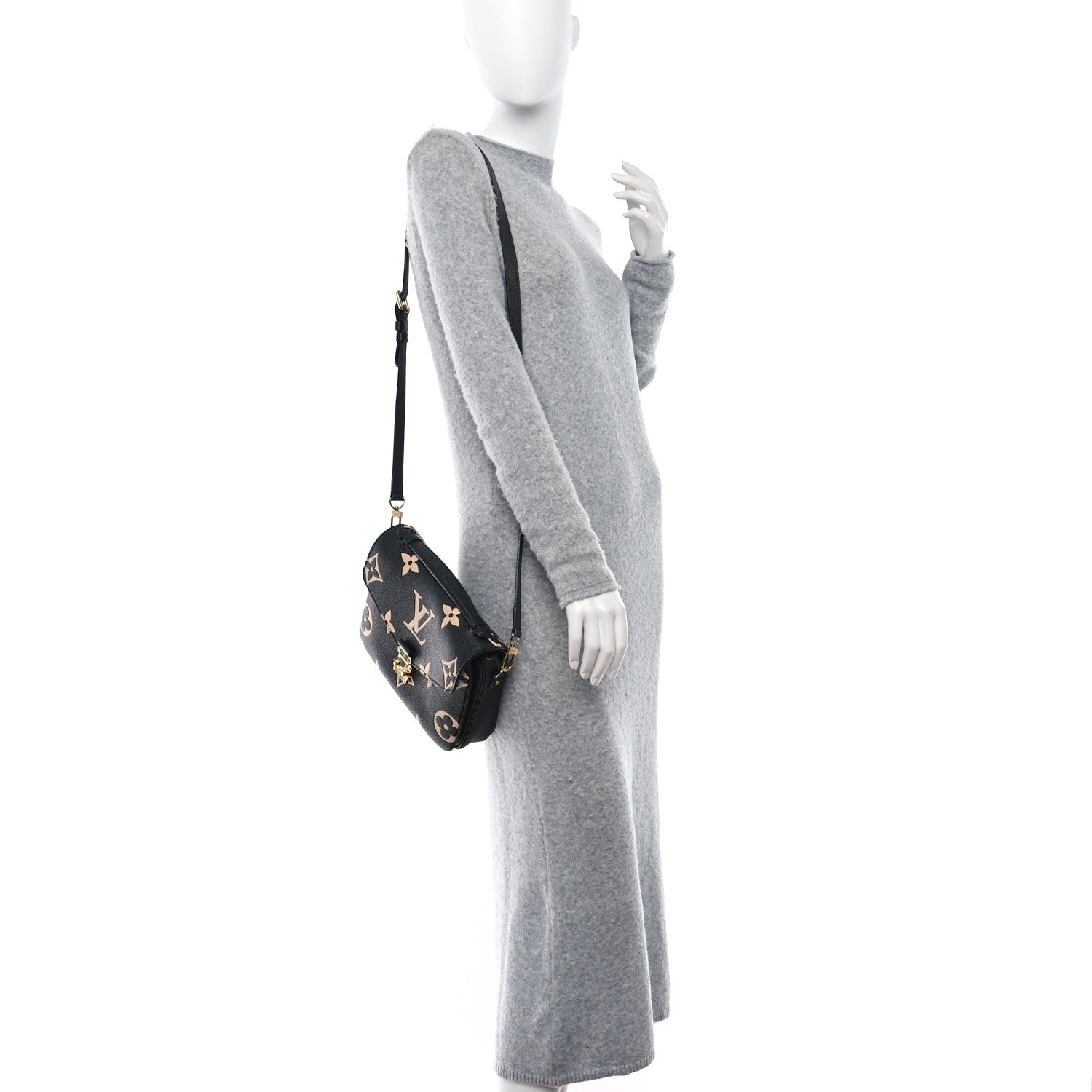 Louis Vuitton Empreinte Monogram Giant Pochette Metis Black Beige 3 of 14