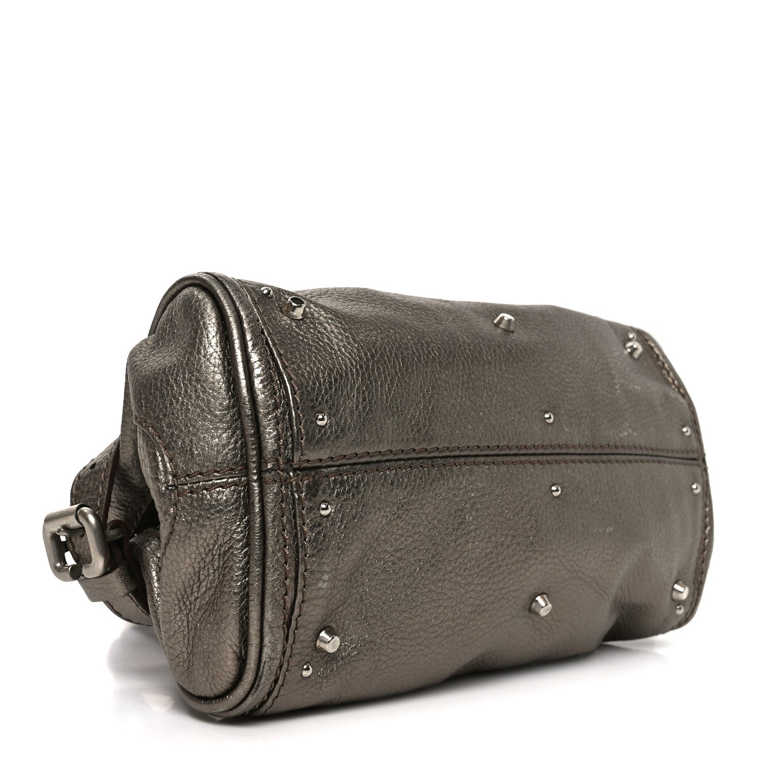 Chloe Metallic Calfskin Small Paddington Satchel Acier 1859105