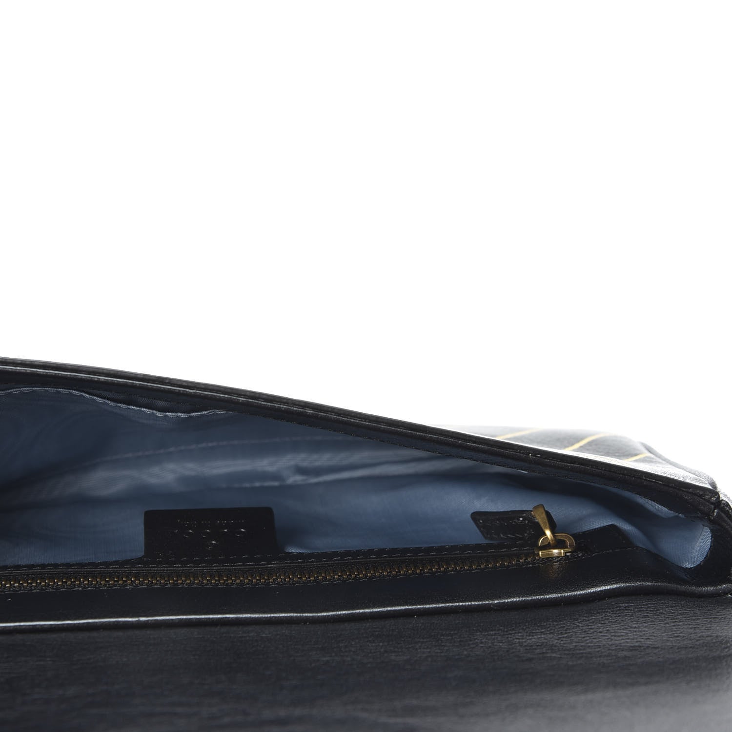 Gucci Calfskin Diagonal GG Medium Thiara Double Envelope Shoulder Bag Black White 4 of 10