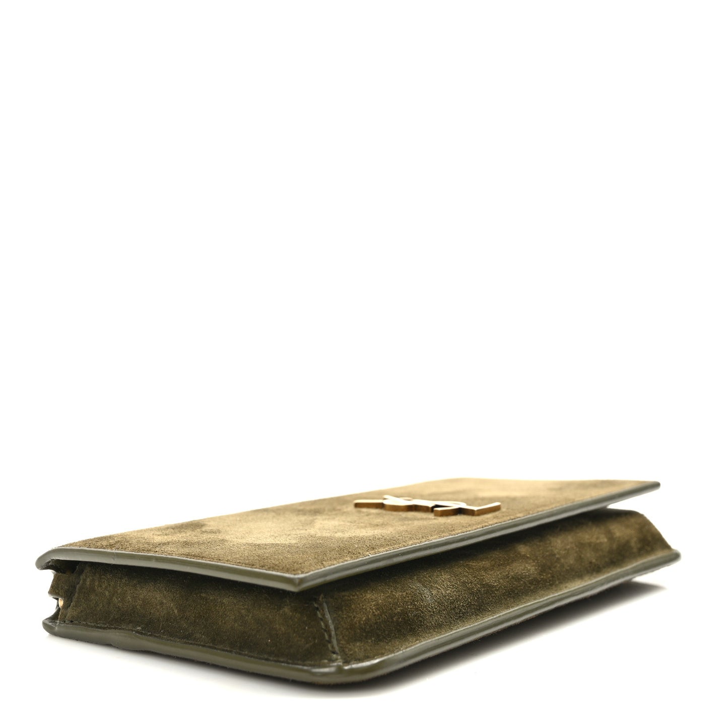 Suede Monogram Phone Holder Crossbody Loden Green