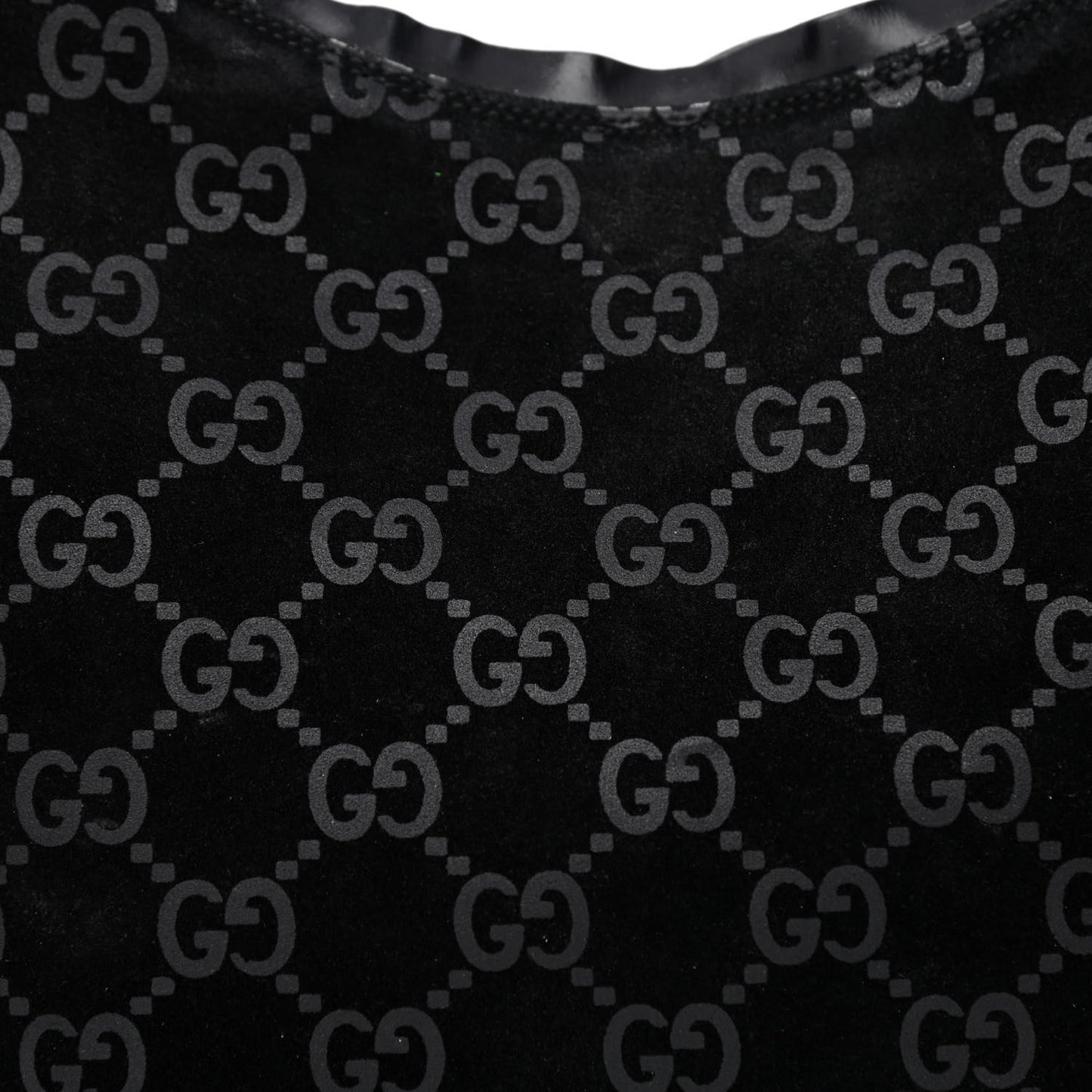 Suede Monogram Hobo Black