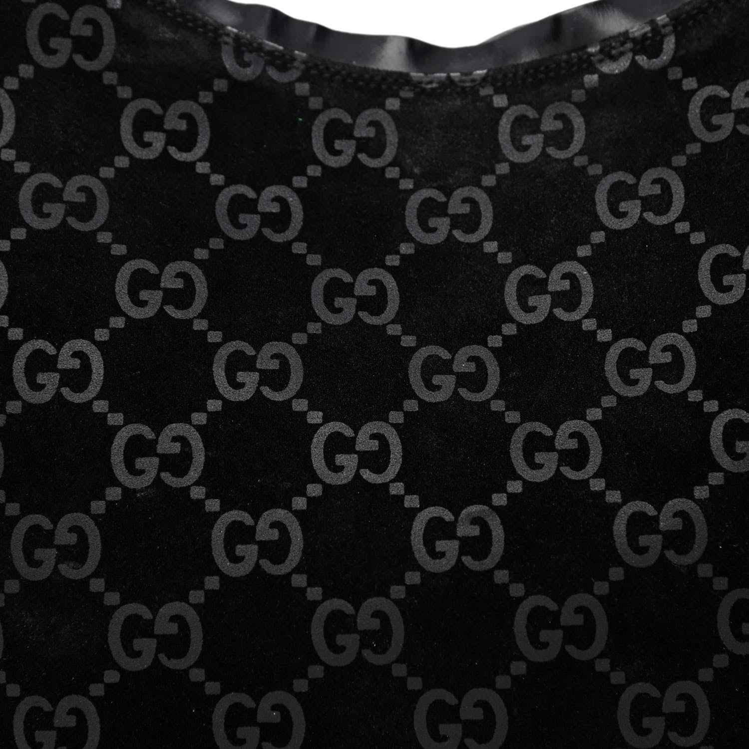 Gucci Suede Monogram Hobo Black 7 of 11