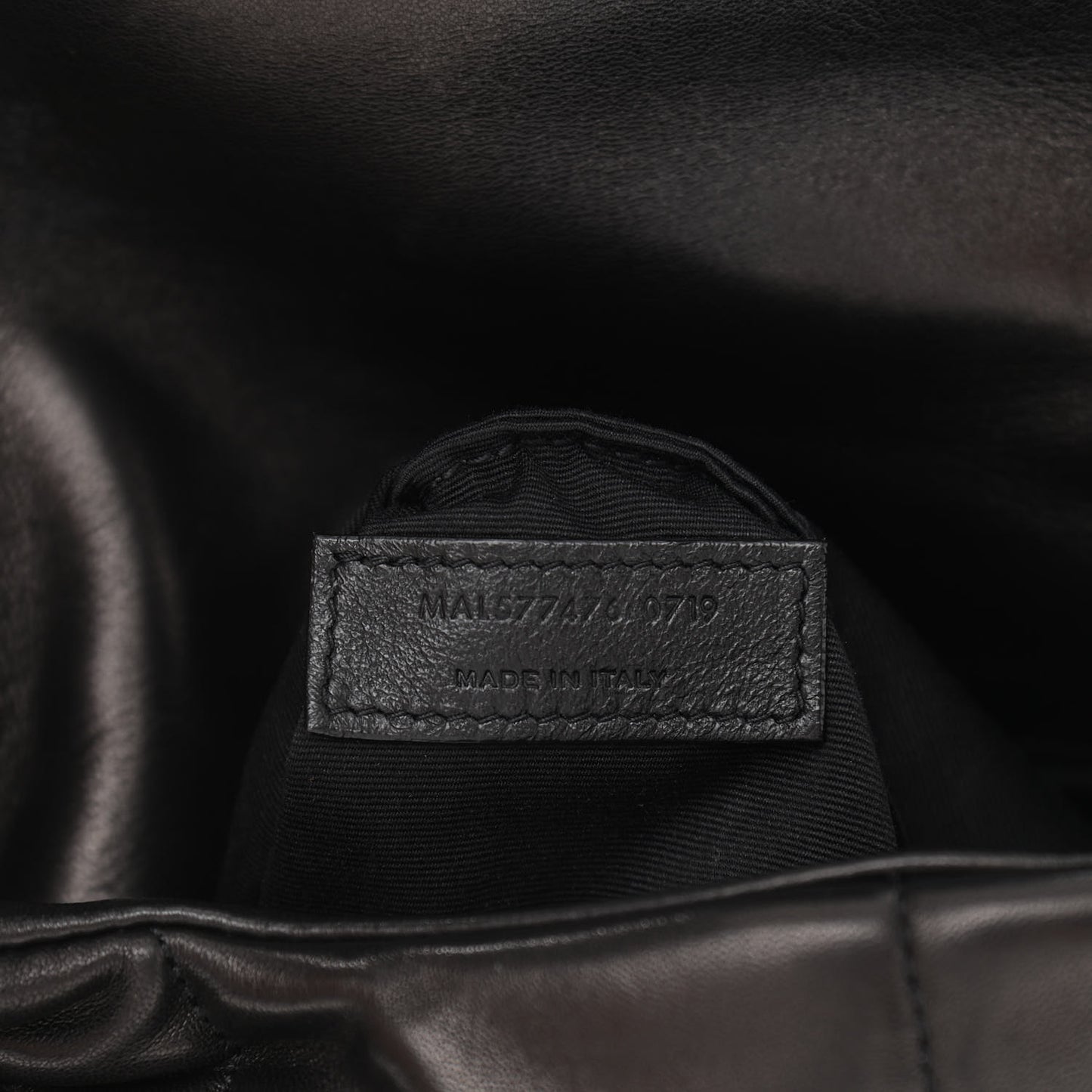 Lambskin Quilted Small Loulou Puffer Monogram Chain Satchel Black