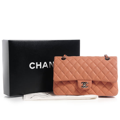 Chanel Iridescent Caviar Medium Double Flap Dark Beige 9 of 9