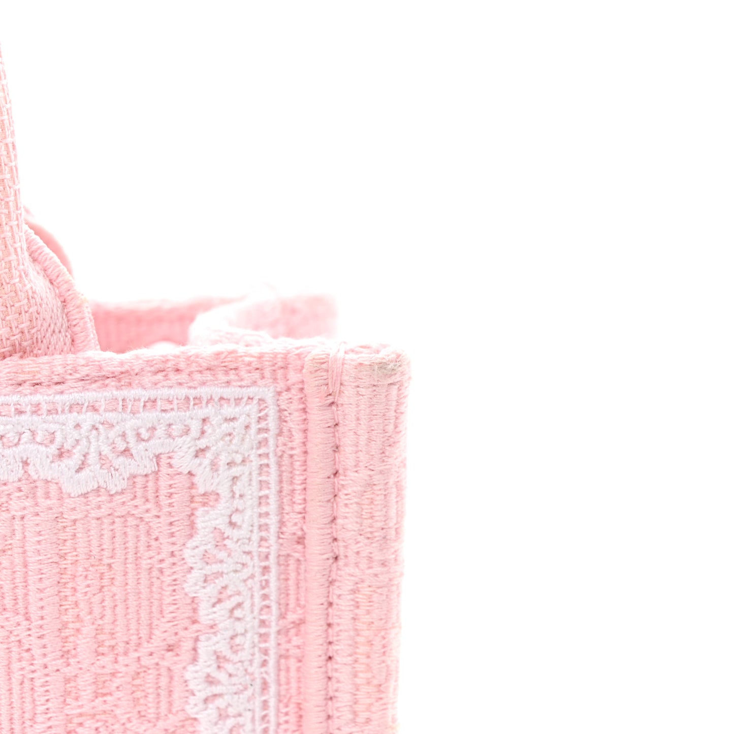 Cotton Toile De Jouy Oblique Embroidered Dior Medaillon Mini Book Tote With Strap Soupir Pink White