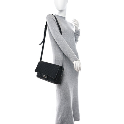 Chanel Calfskin Quilted Jumbo Easy Reissue Messenger Flap Black 2 of 12