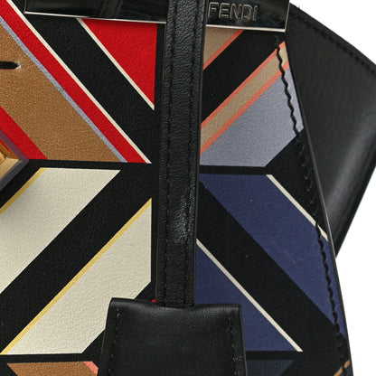 Fendi Calfskin Studded Diamond Mini 3Jours Tote Black Multicolor 13 of 17