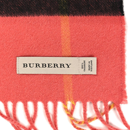 Burberry Cashmere Giant Check Fringe Scarf Rose Pink 4 of 4