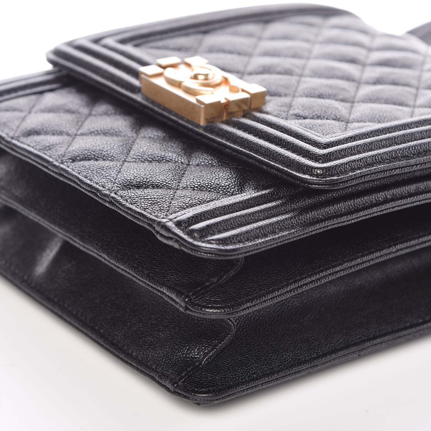Chanel Caviar Quilted North South Boy Flap Black 9 of 9