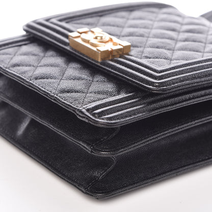 Chanel Caviar Quilted North South Boy Flap Black 9 of 9
