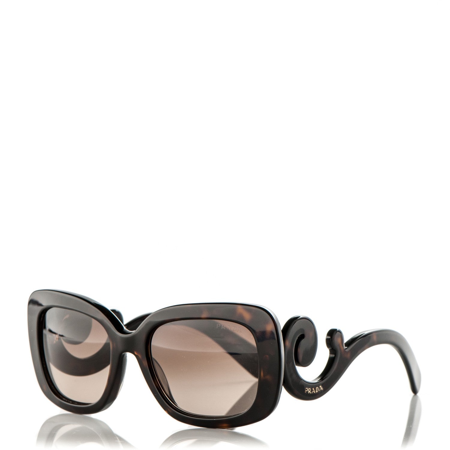 Prada Acetate Baroque Sunglasses SPR 27O Tortoise 1 of 6