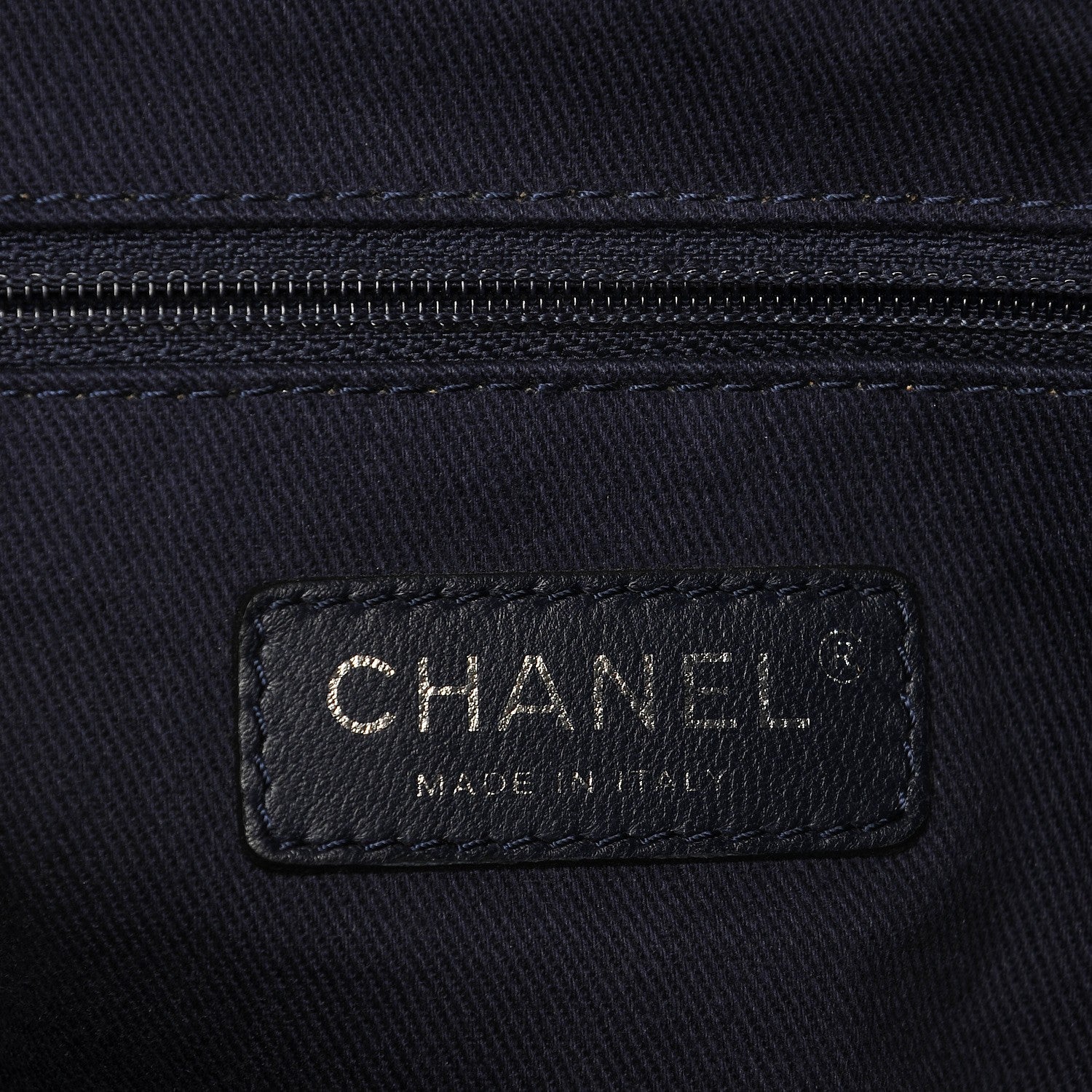 Chanel Canvas Large Deauville Tote Denim Blue 7 of 12