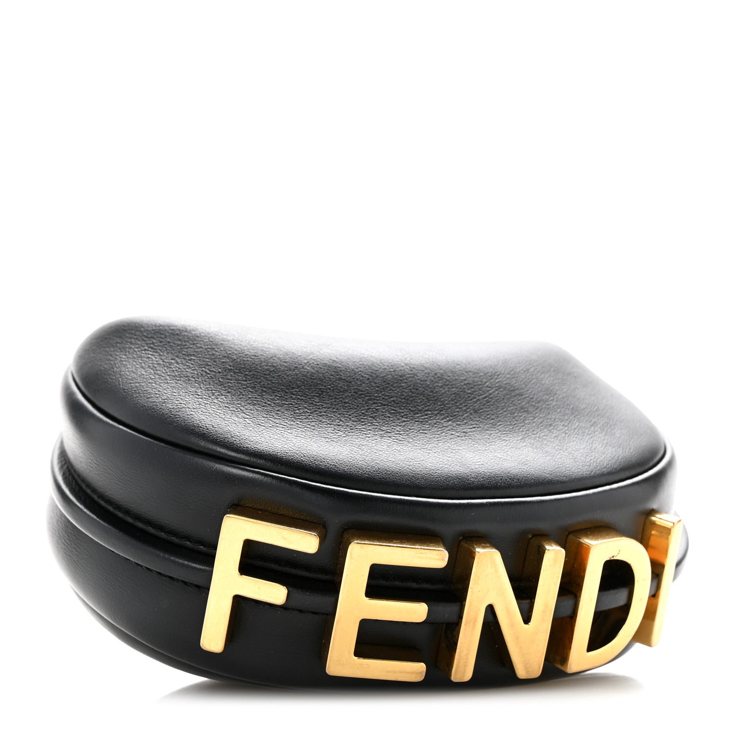 Fendi Vitello Grace Matte Nano Fendigraphy Hobo Charm Black 4 of 11