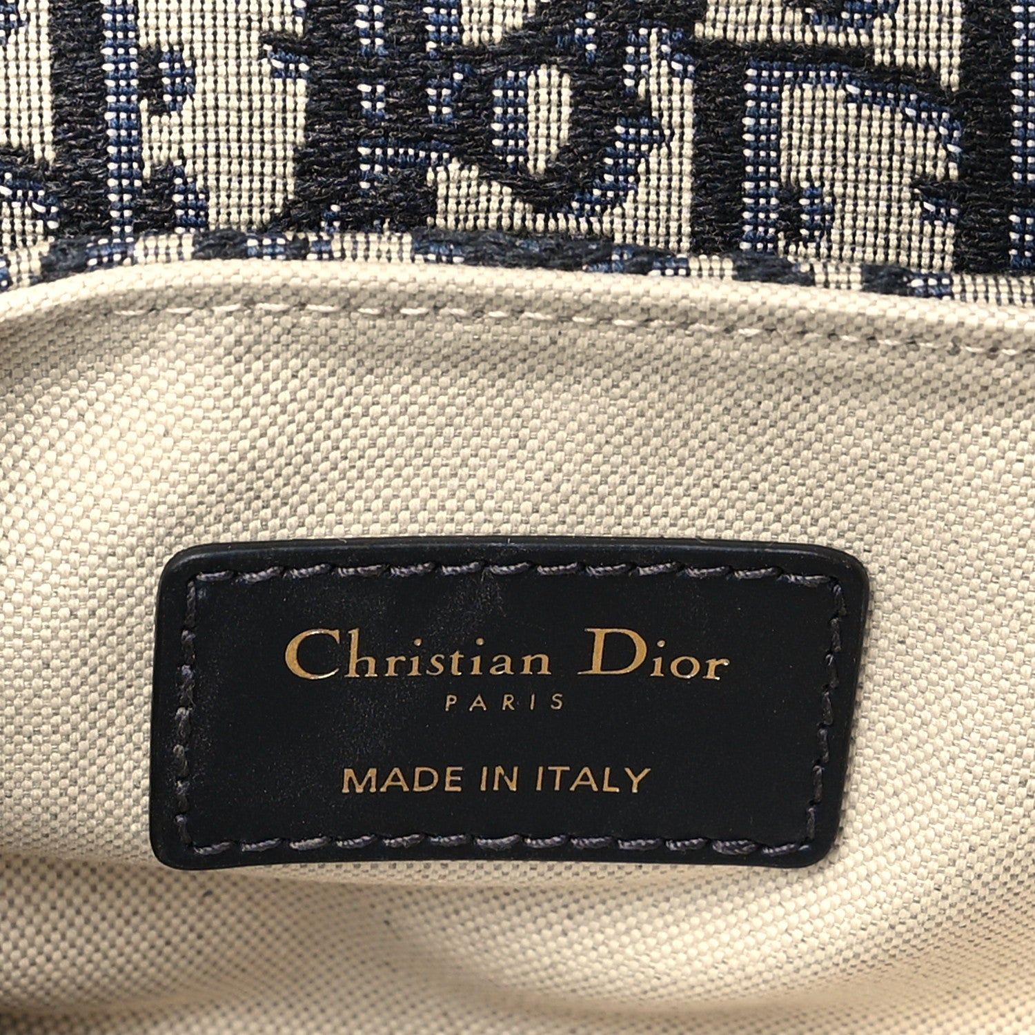 Christian Dior Oblique Mini Saddle Bag With Strap Blue 6 of 11