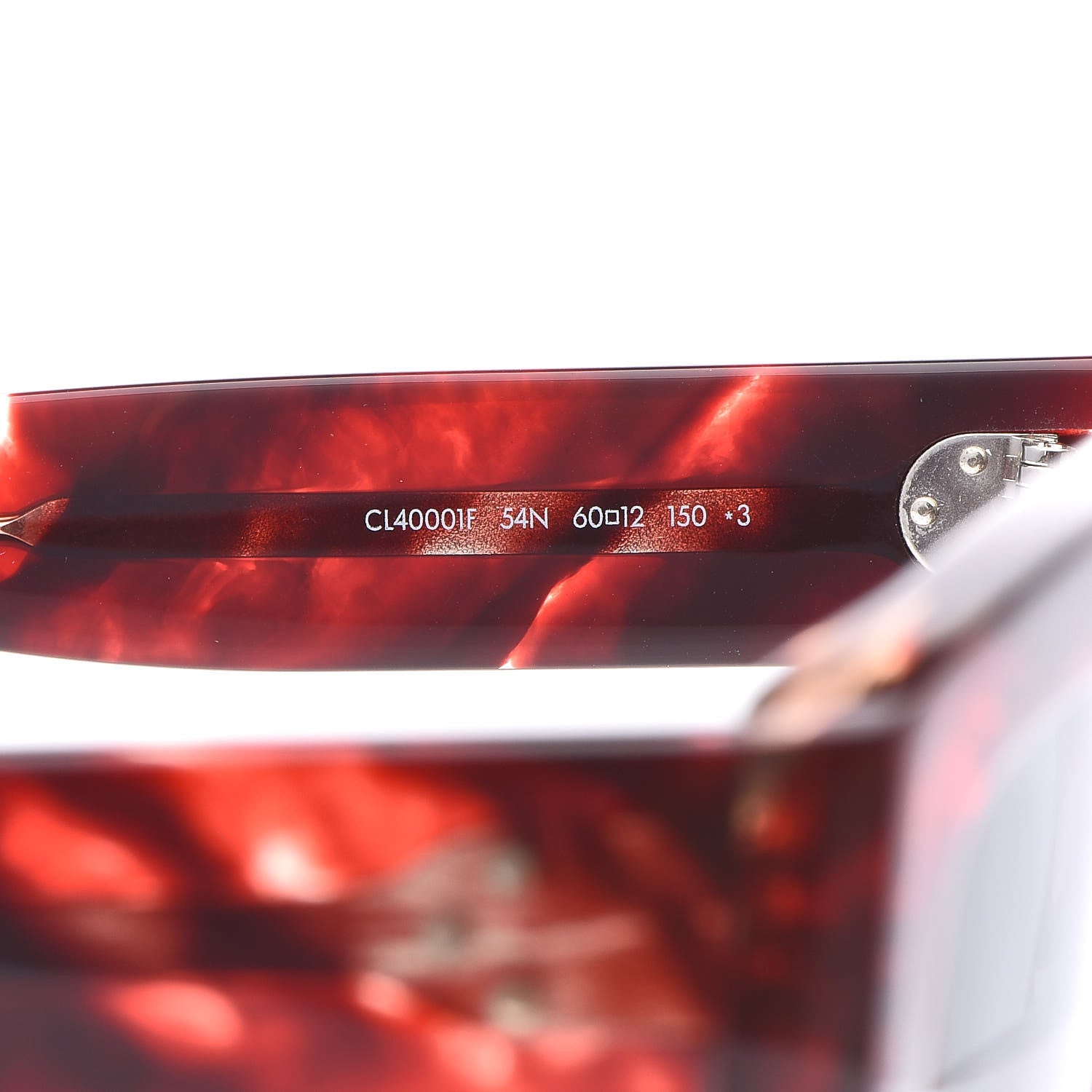 Celine Acetate Aviator Sunglasses CL 40001F Red Havana 5 of 6