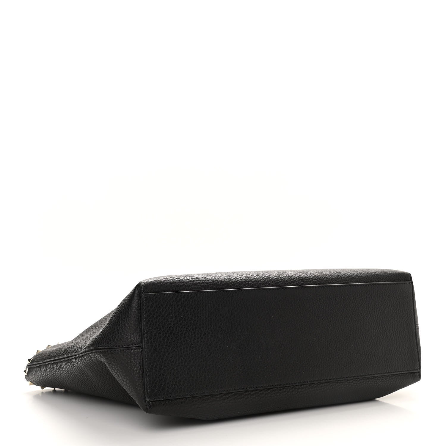 Valentino Garavani Grained Calfskin Rockstud Shoulder Tote Black 4 of 9
